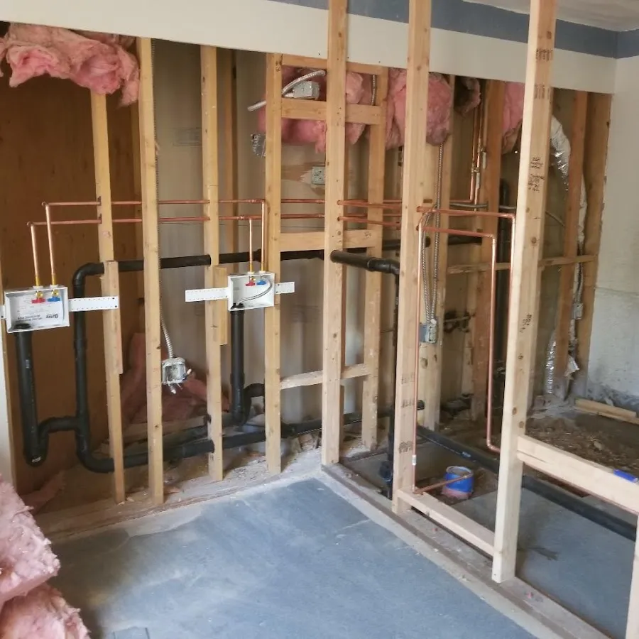 Copper pipe rough-in and plumbing installation in Baraboo